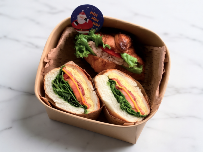 起司火腿貝果＋鮪魚可頌