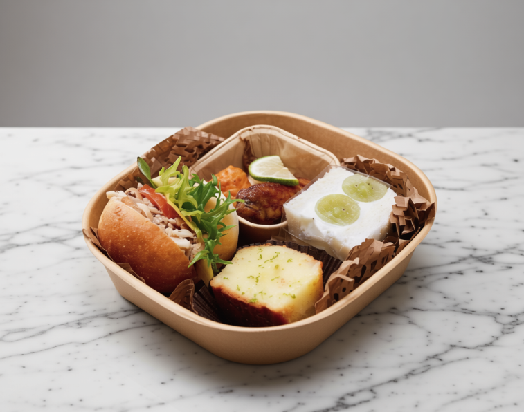 燻雞起司漢堡＋烤雞翅雞肉丸＋水果三明治＋小島檸檬磅蛋糕